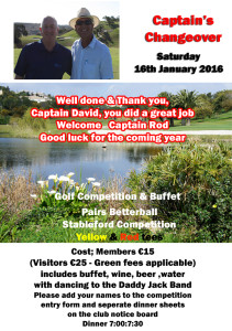 CAPTAINS CHANGEOVER 16TH JANUARY 2016